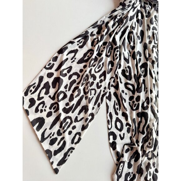 AFRM Rosalie Stark Leopard Mesh Strapless Gathered Maxi Dress, Size S - Picture 9 of 14